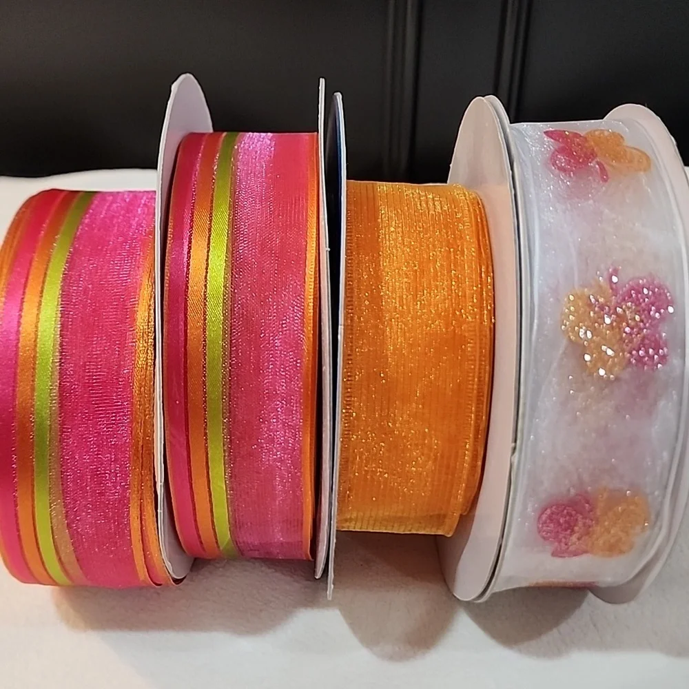 4 Rolls Kirkland Wire-edged Ribbon, 1-1/2